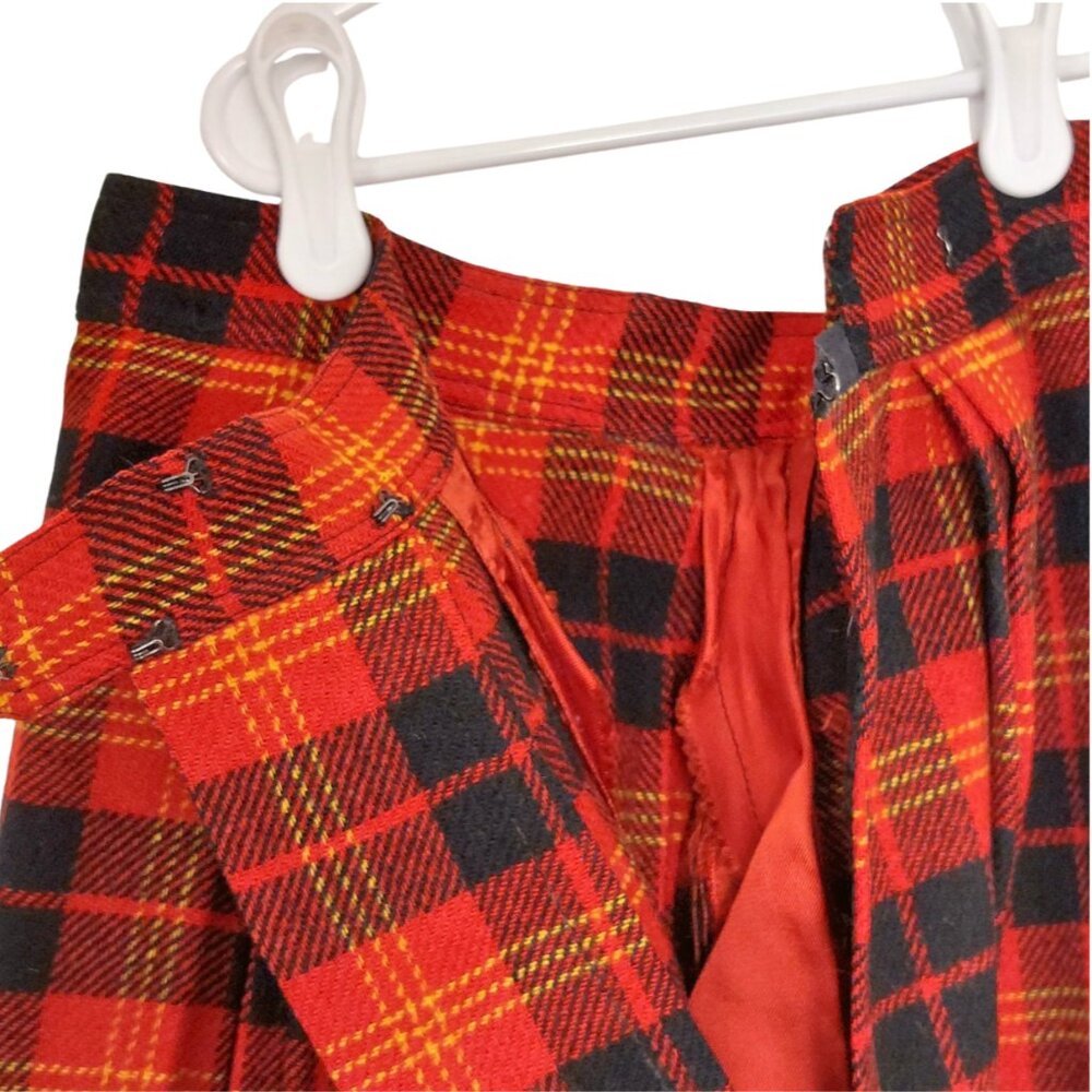 Vintage Red Plaid Tartan Skirt - Picture 5 of 5